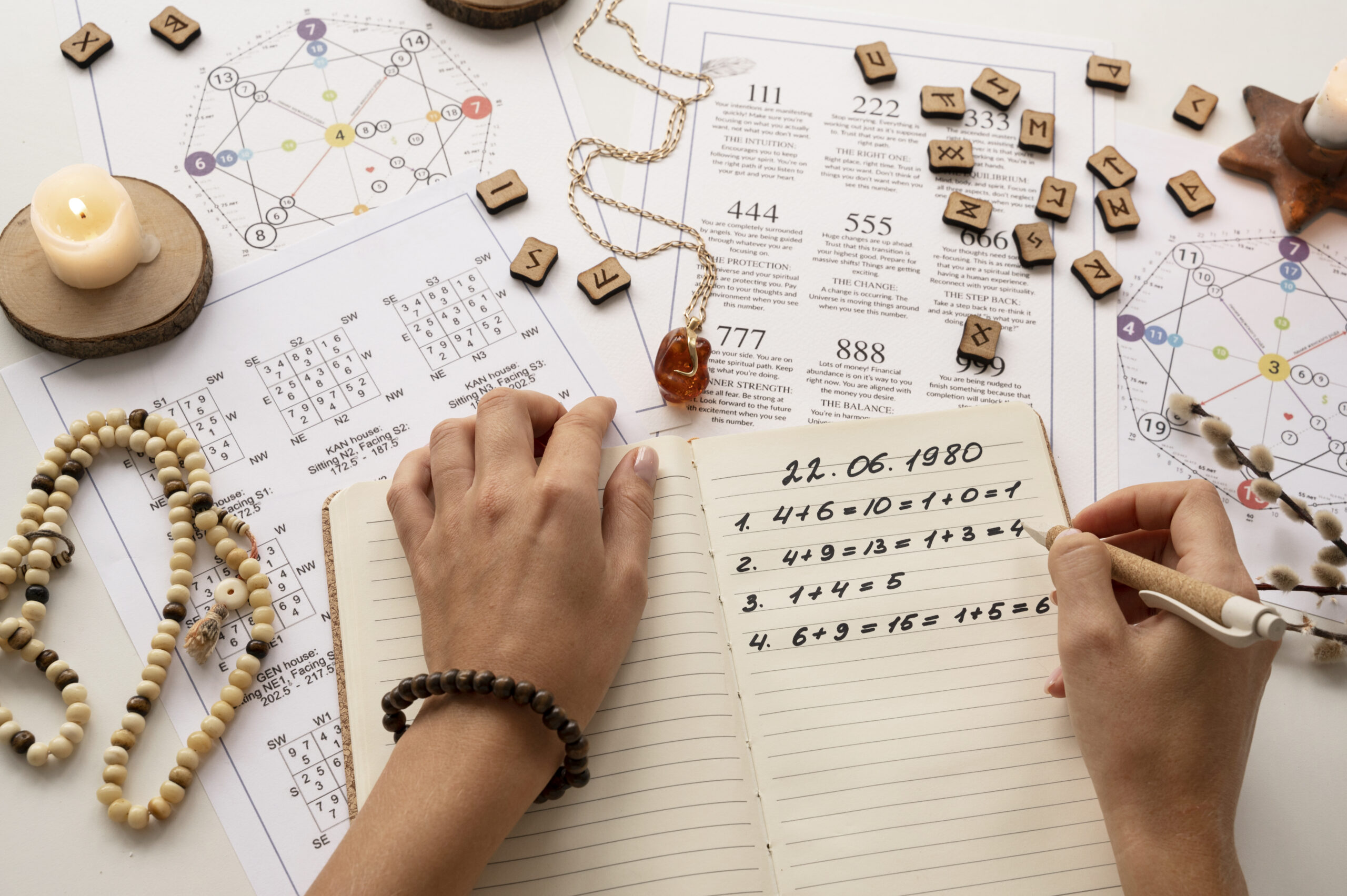 numerology concept still life